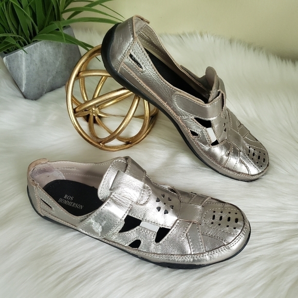 Ros Hommerson Candid Silver loafers flats Comfy Size 9 - Picture 16 of 16